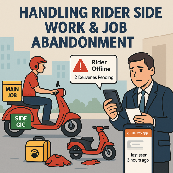 Managing Delivery Rider Side Hustles & Job Abandonment